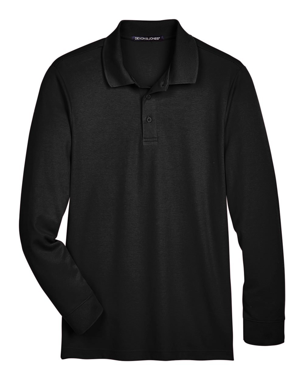 Devon & Jones DG20L Men's CrownLux Performance® Plaited Long Sleeve Polo