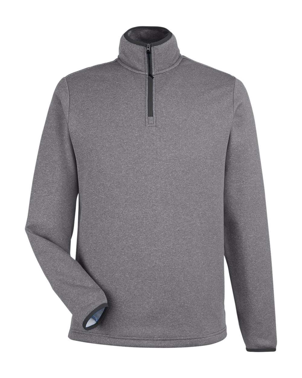 CORE365 CE73 Men's Venture Heathered Stripe Quarter-Zip Pullover