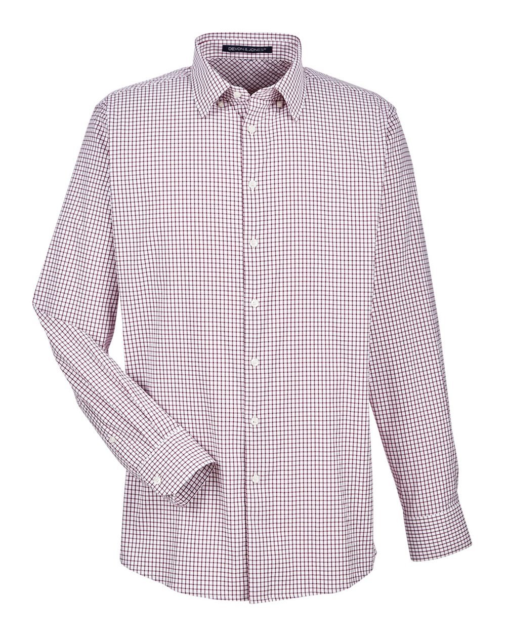 Devon & Jones DG540 Men's CrownLux Performance® Micro Windowpane Woven Dress Shirt