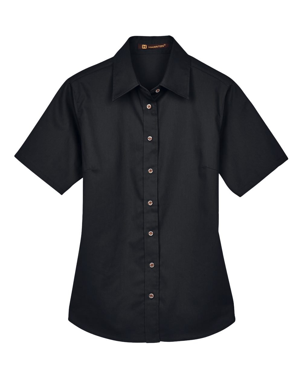 Harriton M500SW Women's Easy Blend™ Short Sleeve Twill Dress Shirt with Stain-Release