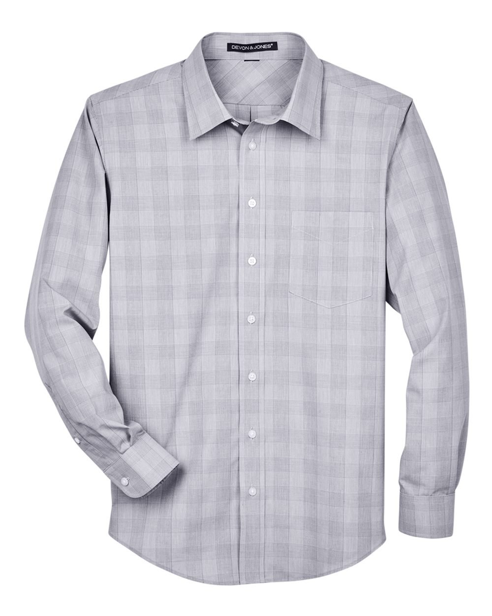Devon & Jones DG520 Men's Crown Collection® Glen Plaid Woven Dress Shirt