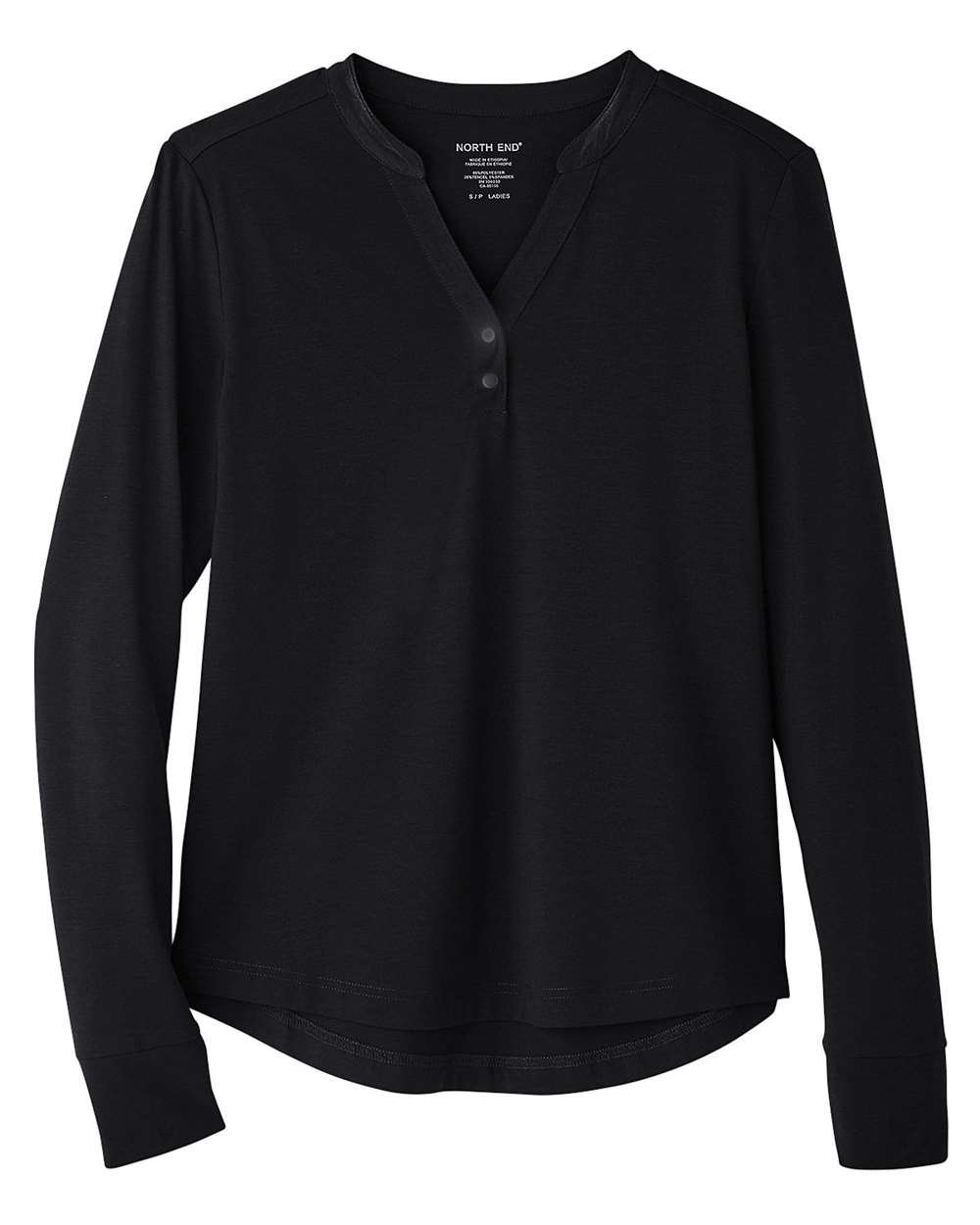 North End NE400W Women's JAQ Stretch Performance V-Neck Snap Pullover