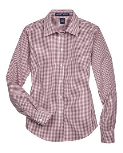 Devon & Jones D640W Women's Crown Collection® Gingham Check Woven Dress Shirt